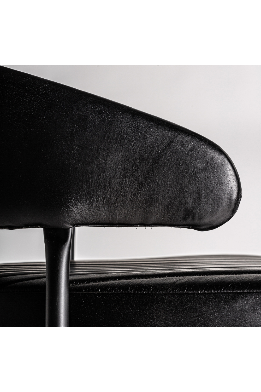   Black Leather Dining Chair (2) | Oroa.com