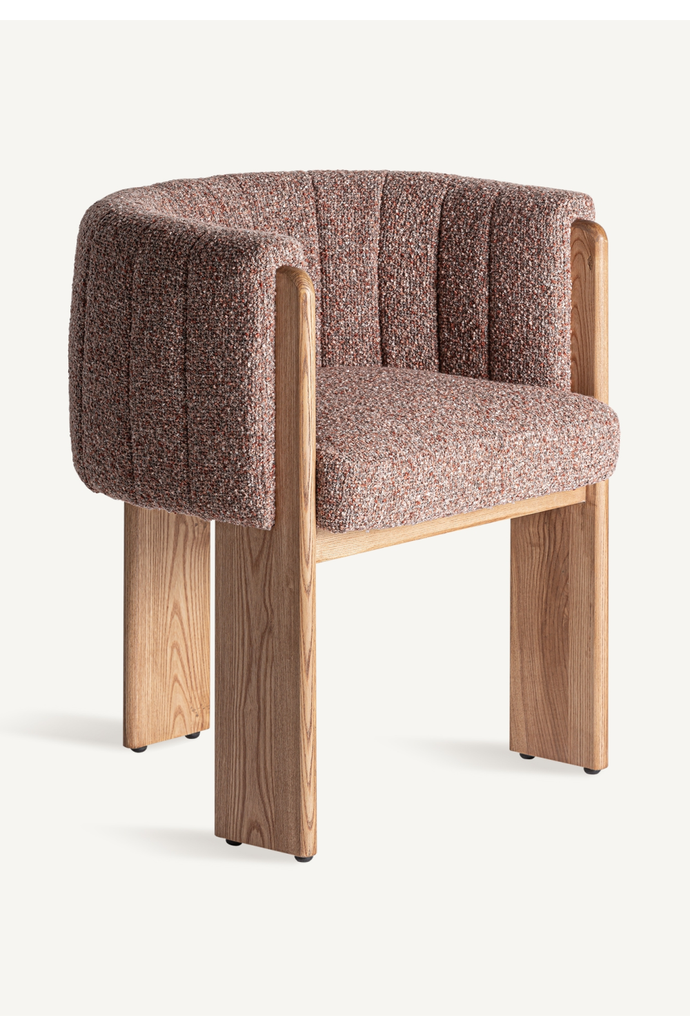   Brown Curved Accent Chair | Oroa.com