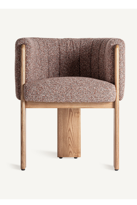   Brown Curved Accent Chair | Oroa.com