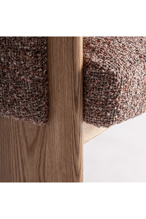   Brown Curved Accent Chair | Oroa.com