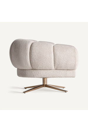   White Velvet Chunky Armchair | Oroa.com