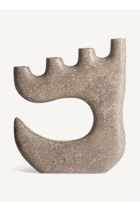   Beige Marble Candle Holder | Oroa.com