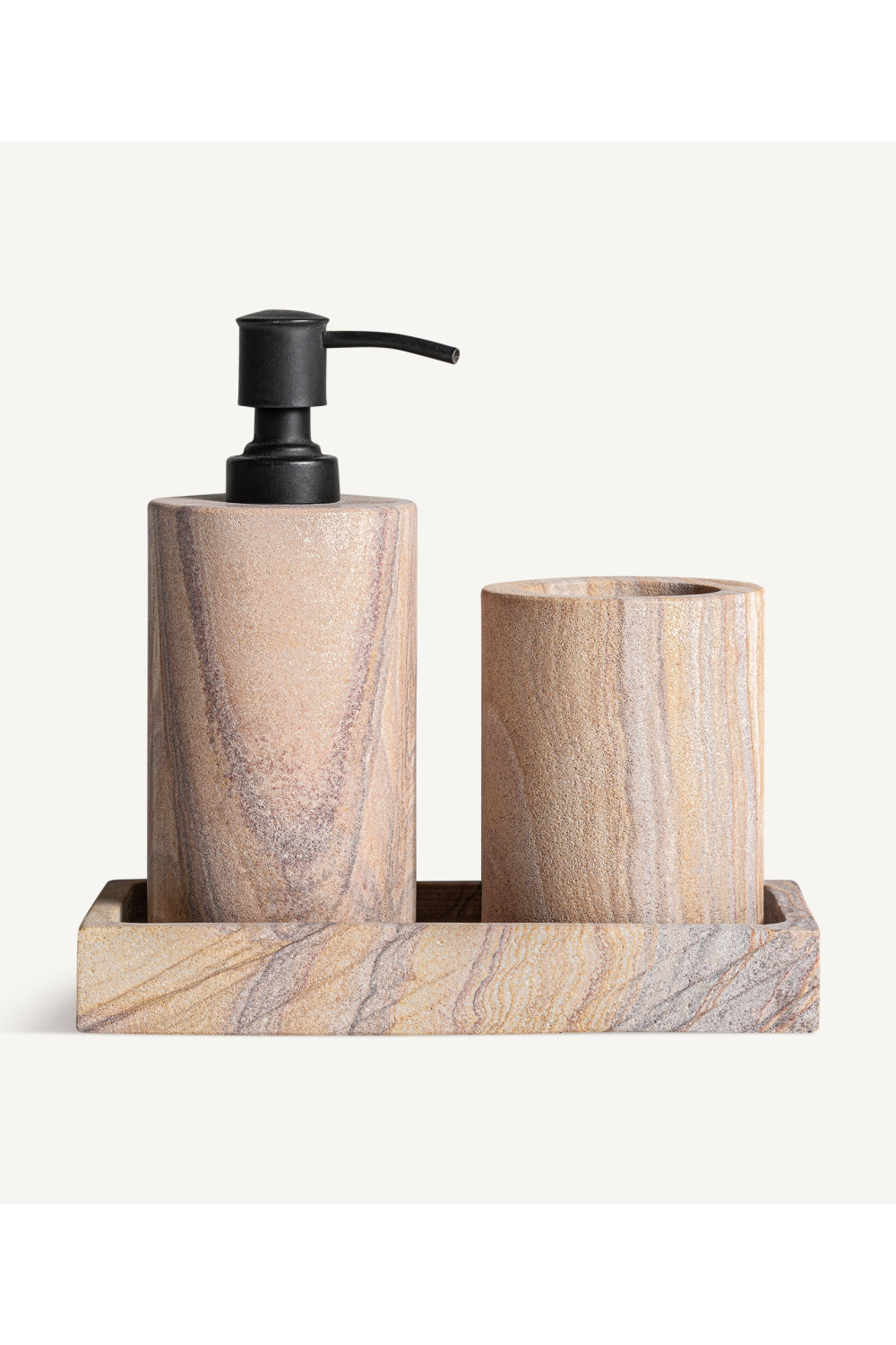   Brown Marble Toiletry Set (3) | Oroa.com