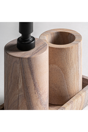   Brown Marble Toiletry Set (3) | Oroa.com