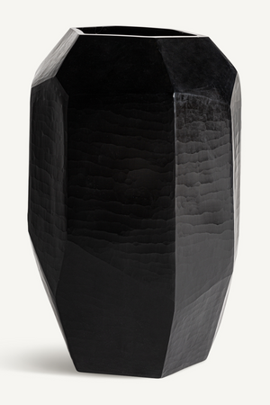   Black Ceramic Faceted Vase | Oroa.com