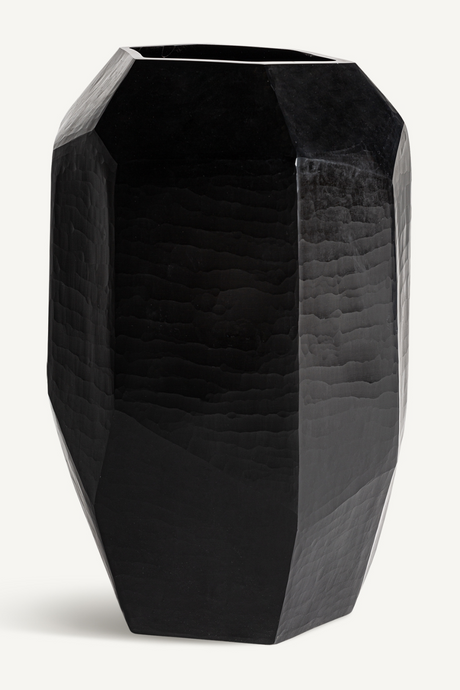   Black Ceramic Faceted Vase | Oroa.com