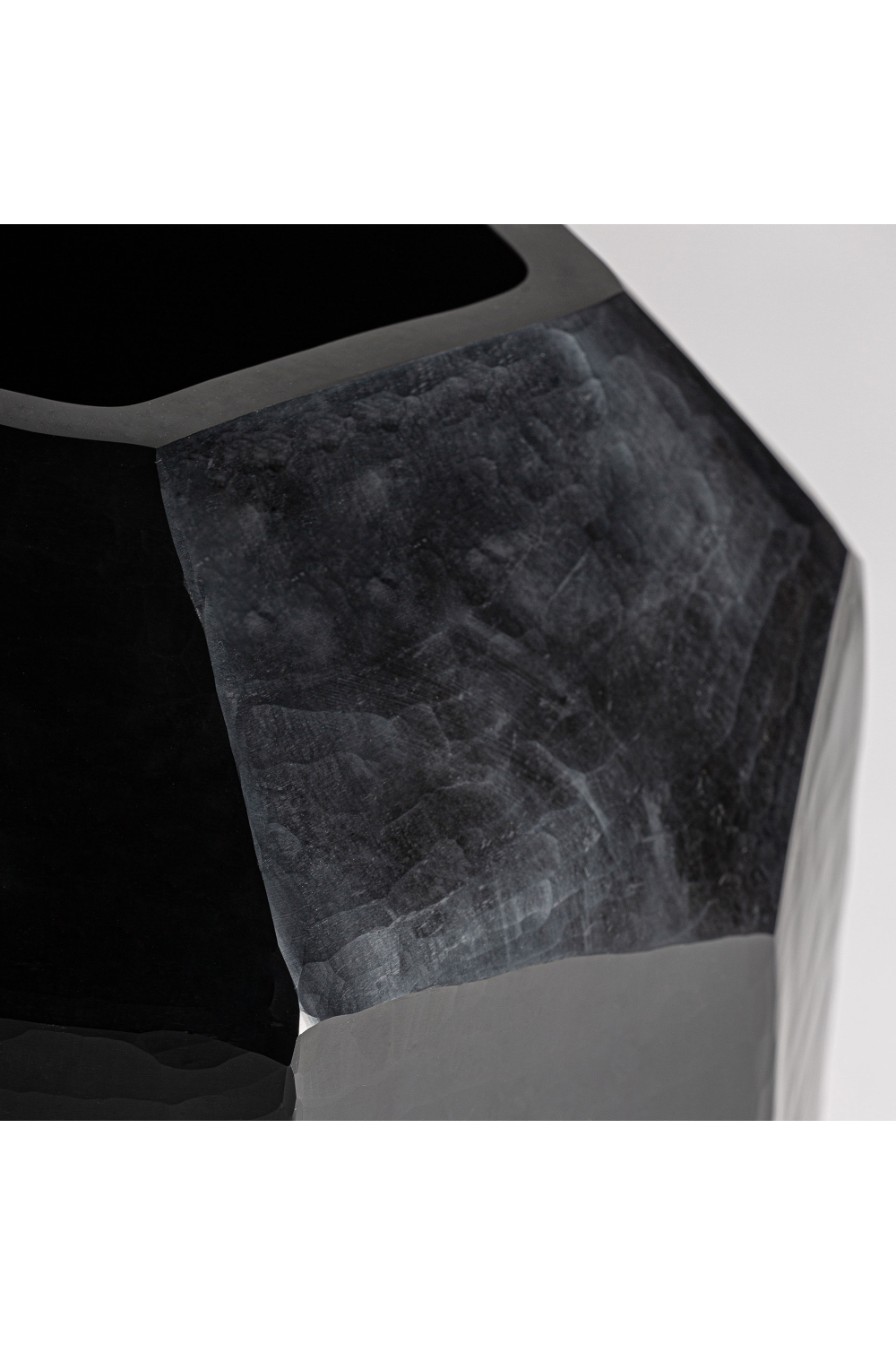   Black Ceramic Faceted Vase | Oroa.com