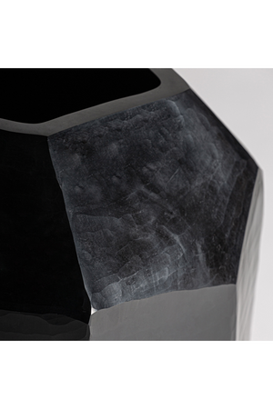   Black Ceramic Faceted Vase | Oroa.com