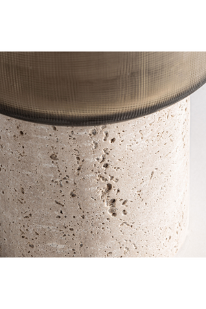   Cream Marble Glass Candle Holder | Oroa.com