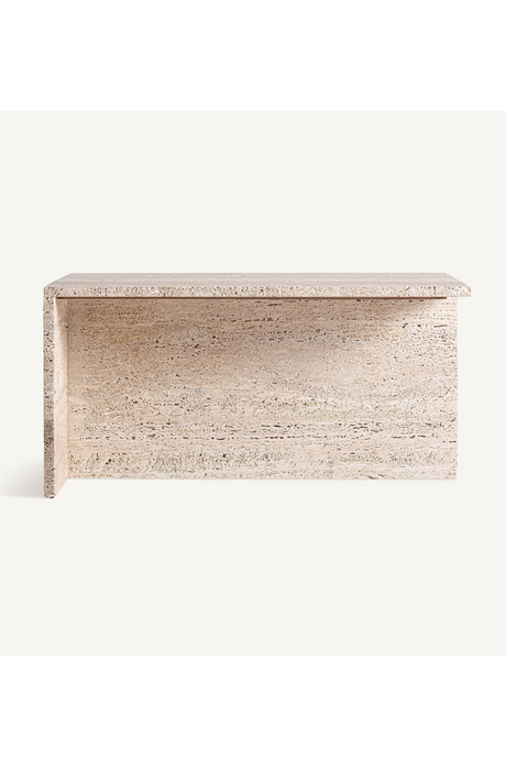   Beige Travertine Coffee Table | Oroa.com