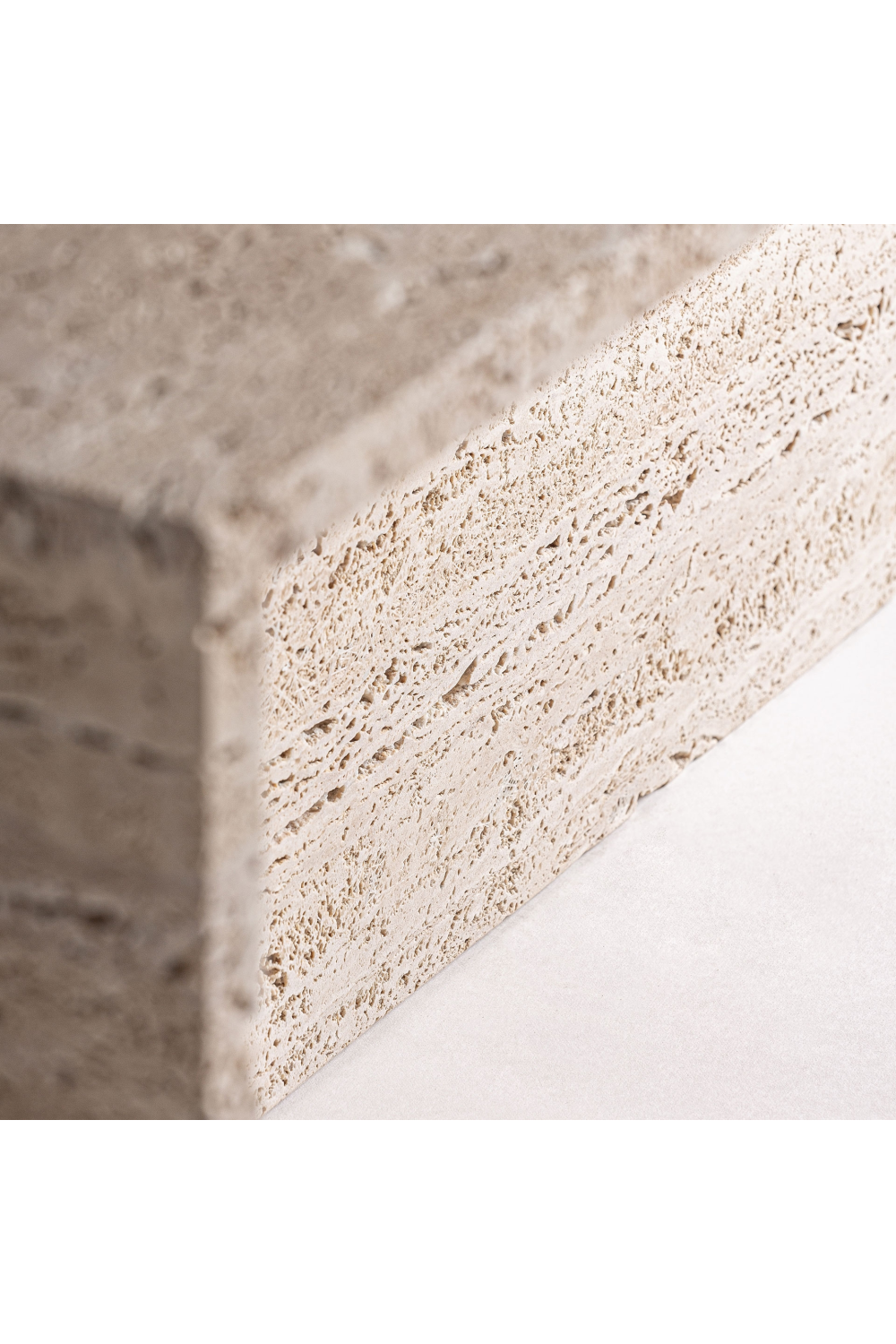  Beige Travertine Coffee Table | Oroa.com