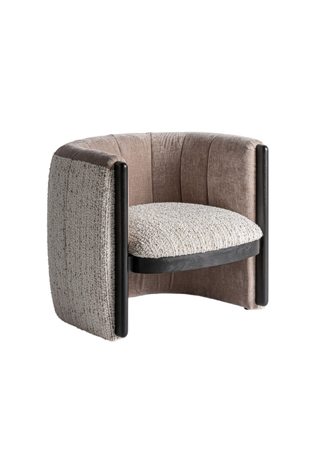   Taupe Round Back Armchair | Oroa.com