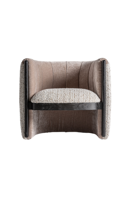   Taupe Round Back Armchair | Oroa.com