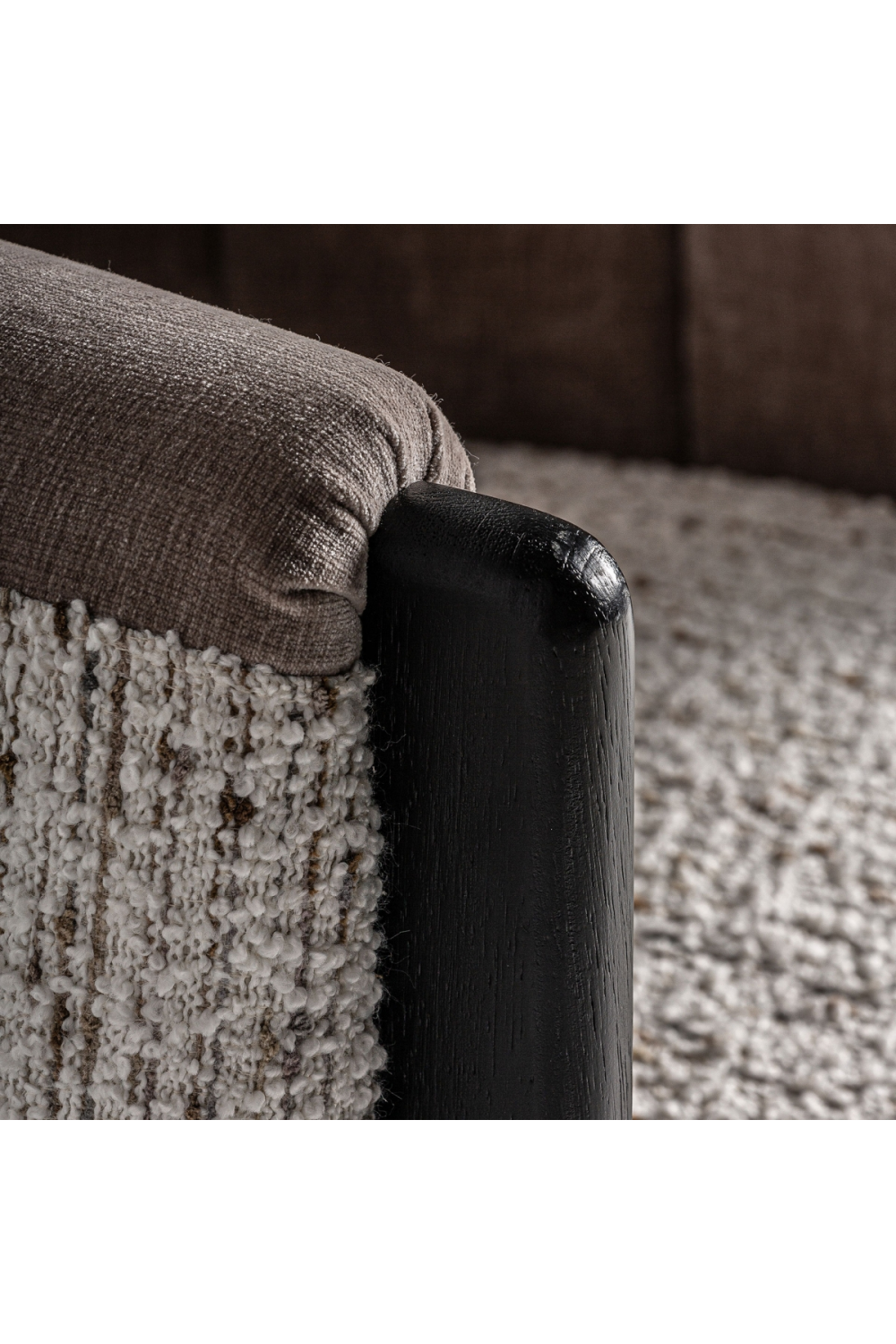   Taupe Round Back Armchair | Oroa.com