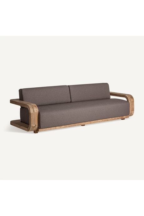   Teak Curved Outdoor Sofa | Oroa.com
