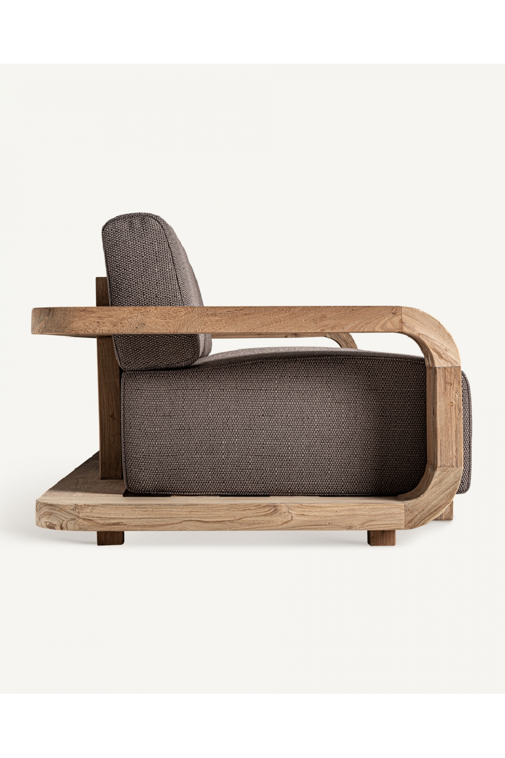   Teak Curved Outdoor Sofa | Oroa.com
