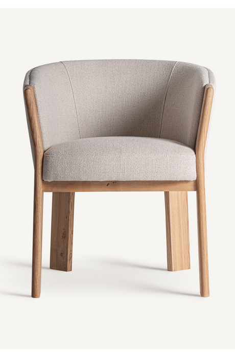   Beige Oak Curve Dining Chair | Oroa.com