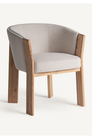   Beige Oak Curve Dining Chair | Oroa.com