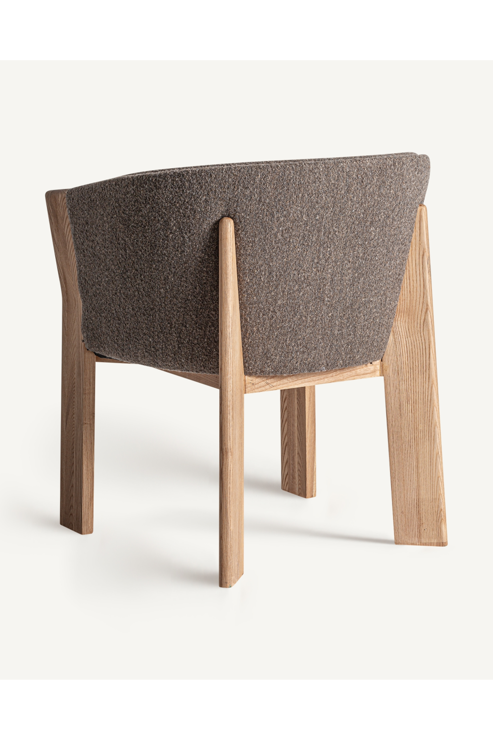   Taupe Padded Curve Dining Chair | Oroa.com