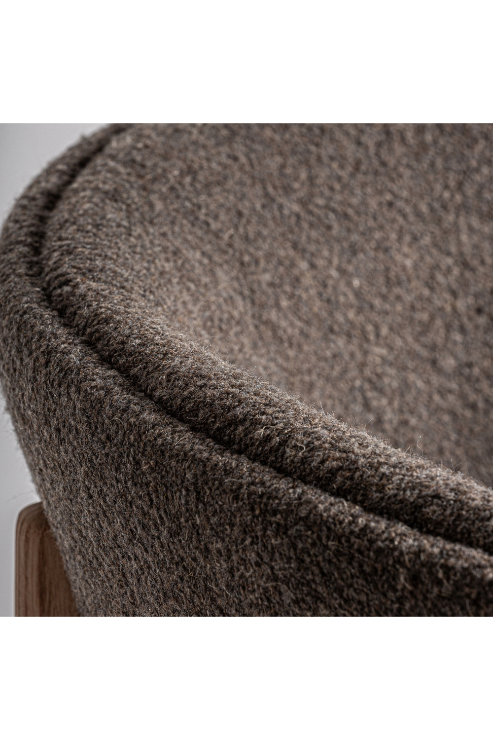   Taupe Padded Curve Dining Chair | Oroa.com