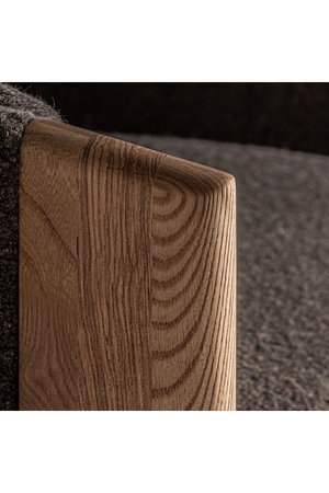   Taupe Padded Curve Dining Chair | Oroa.com