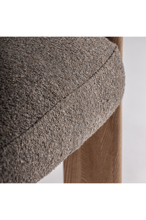   Taupe Padded Curve Dining Chair | Oroa.com