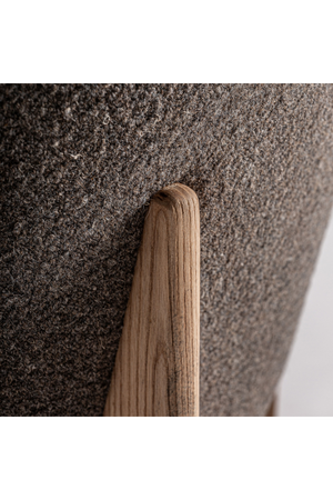   Taupe Padded Curve Dining Chair | Oroa.com