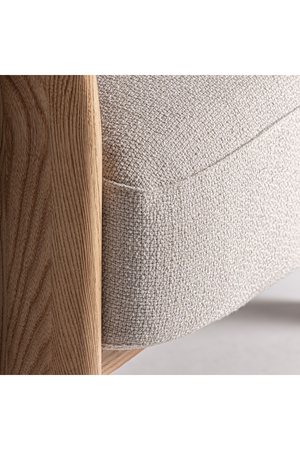   Oak Framed Beige Armchair | Oroa.com