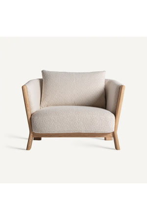   Natural Oak Frame Padded Armchair | Oroa.com
