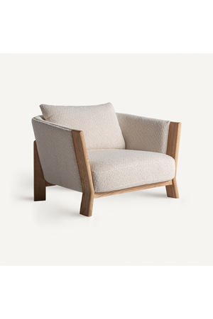   Natural Oak Frame Padded Armchair | Oroa.com
