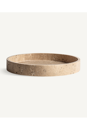   Beige Marble Round Tray | Oroa.com