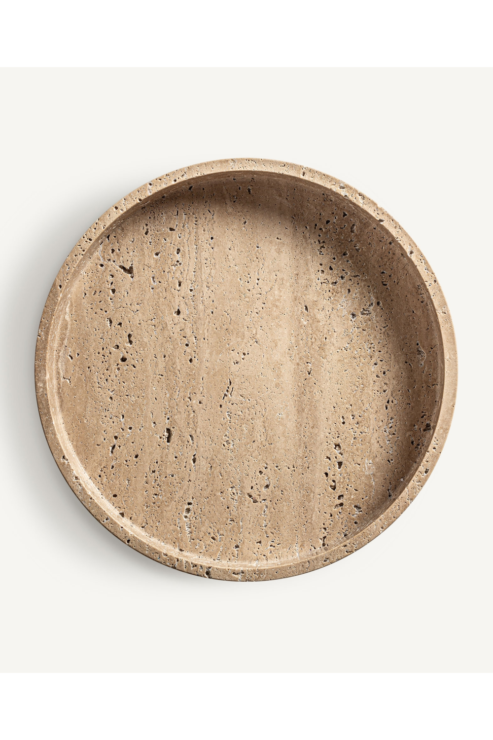   Beige Marble Round Tray | Oroa.com