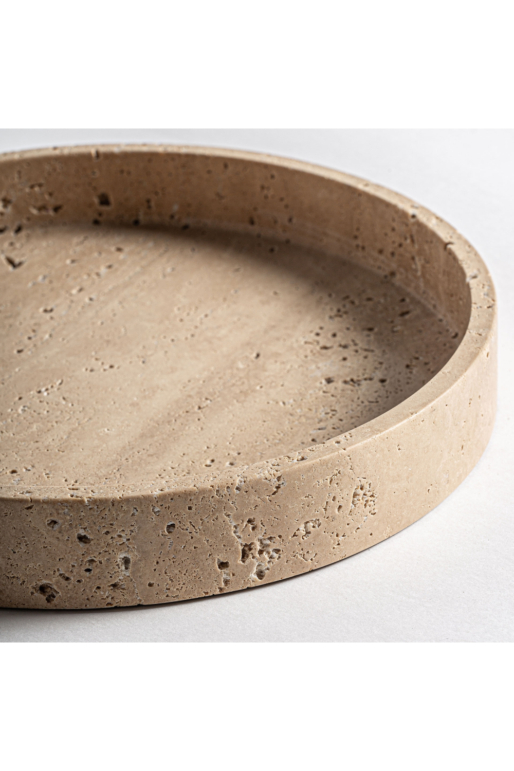   Beige Marble Round Tray | Oroa.com
