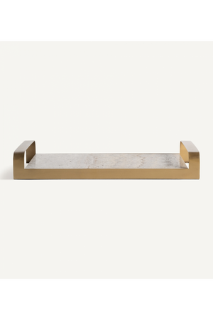   Gold Framed Marble Tray | Oroa.com
