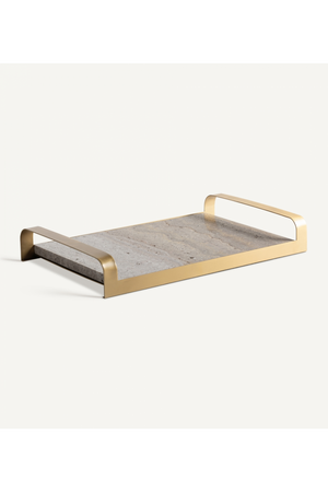   Gold Framed Marble Tray | Oroa.com