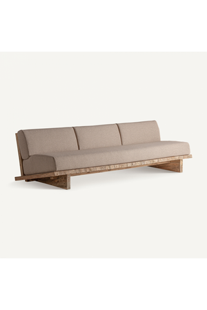   Slanted Teak Outdoor Sofa | Oroa.com