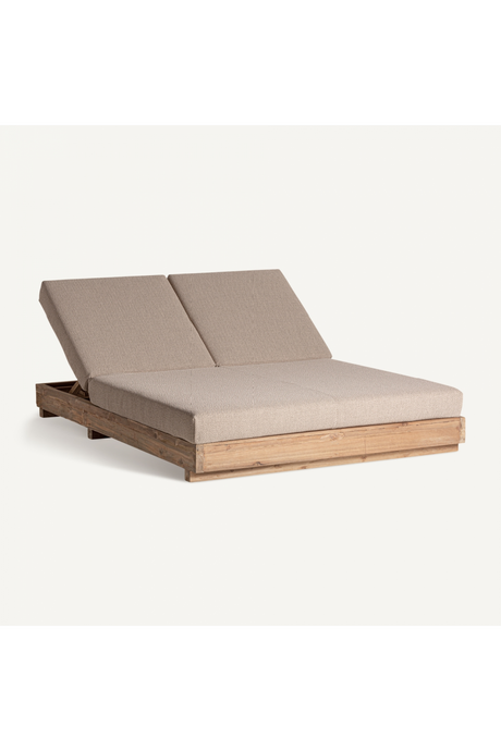   Teak Double Outdoor Chaise | Oroa.com