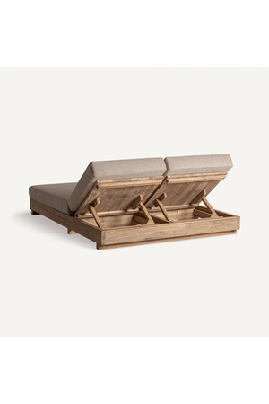   Teak Double Outdoor Chaise | Oroa.com