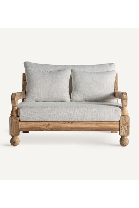   Wooden Framed Padded Outdoor Lounge Chair | Oroa.com