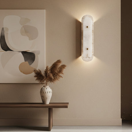   Elongated White Marble Wall Lamp | Oroa.com