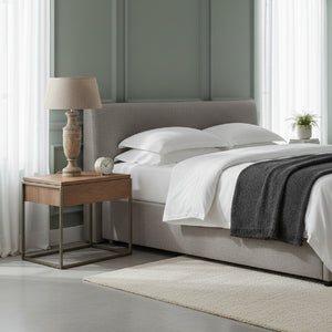   Brown Cotton Table Lamp | Oroa.com