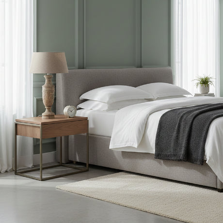   Brown Cotton Table Lamp | Oroa.com