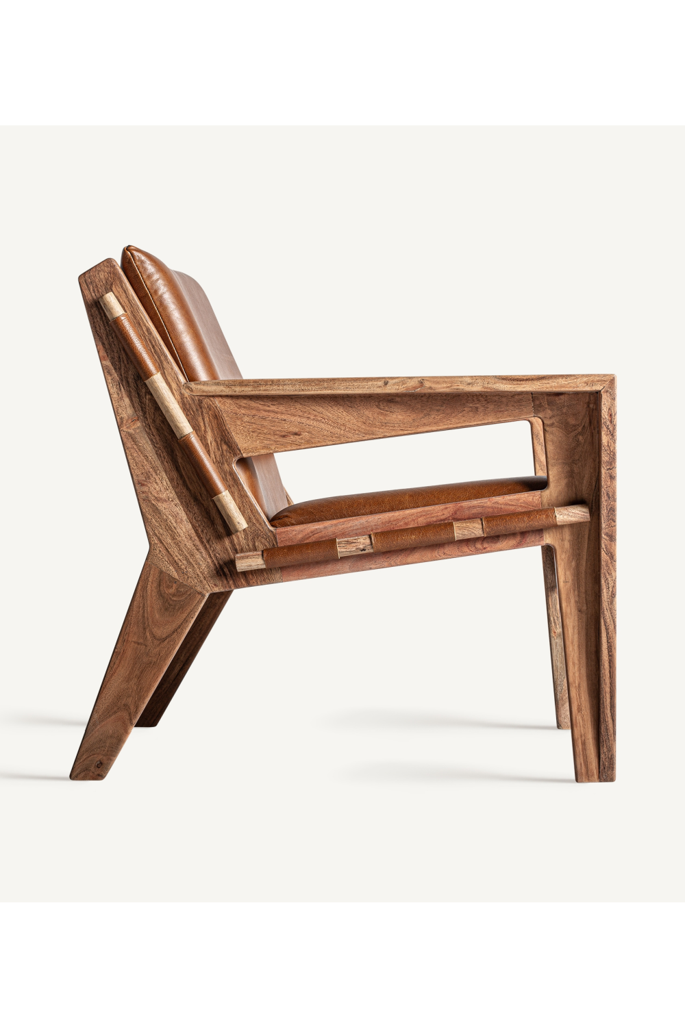   Acacia Framed Leather Armchair | Oroa.com