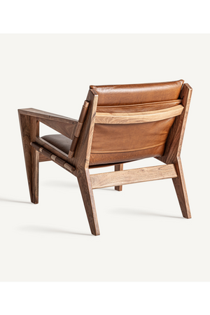   Acacia Framed Leather Armchair | Oroa.com