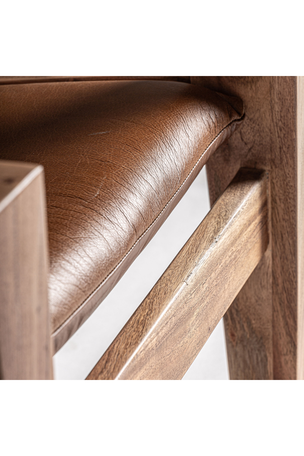   Acacia Framed Leather Armchair | Oroa.com