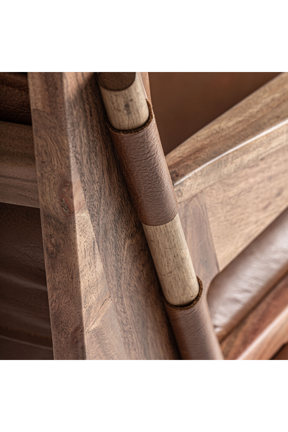   Acacia Framed Leather Armchair | Oroa.com