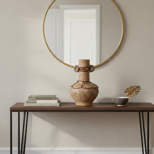   Brown Terracotta Long-Necked Vase | Oroa.com