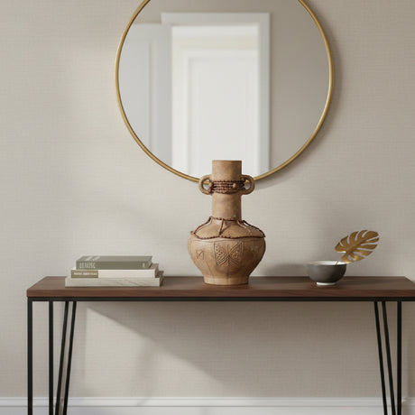   Brown Terracotta Long-Necked Vase | Oroa.com
