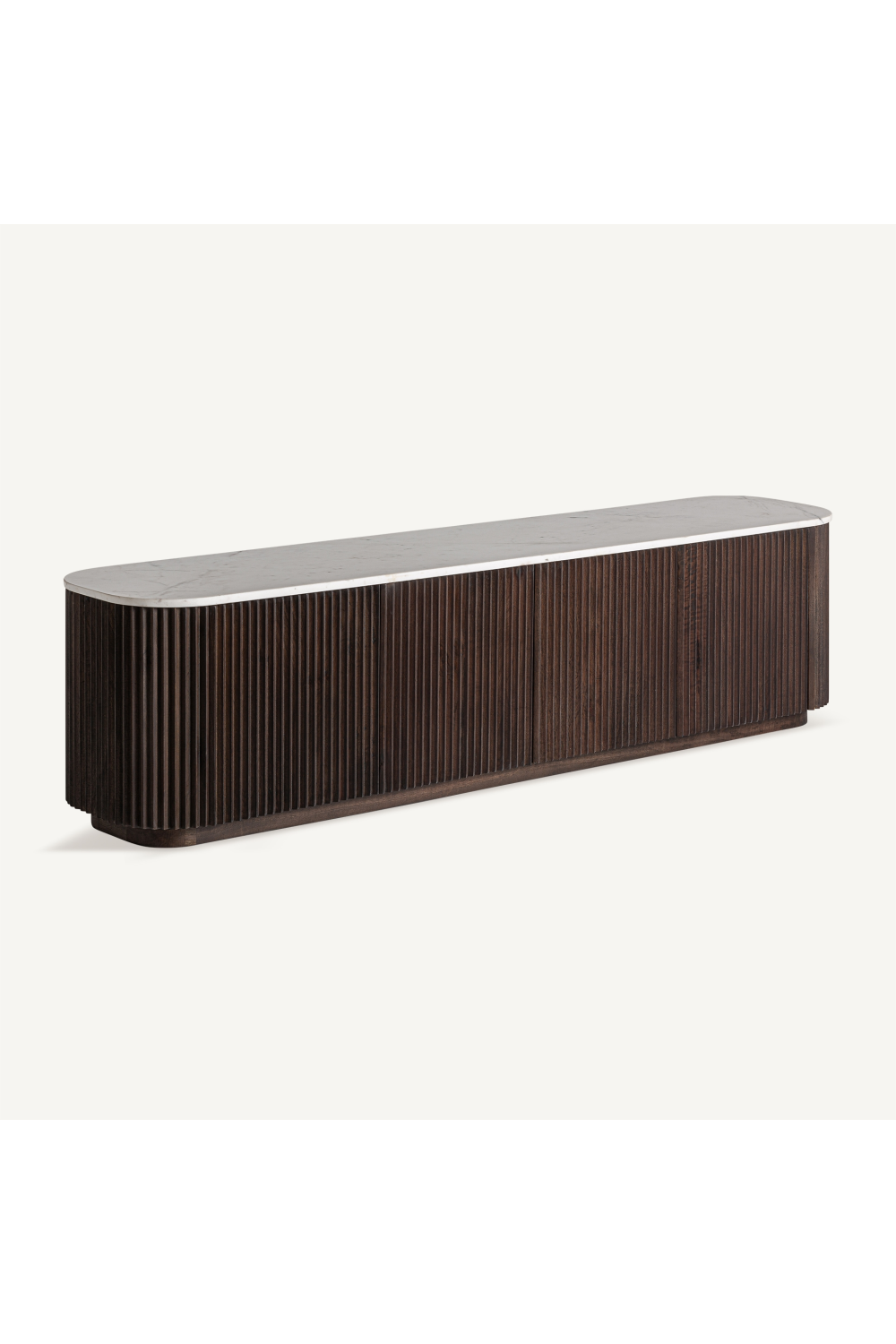   Ridged Mango Wood Media Unit | Oroa.com