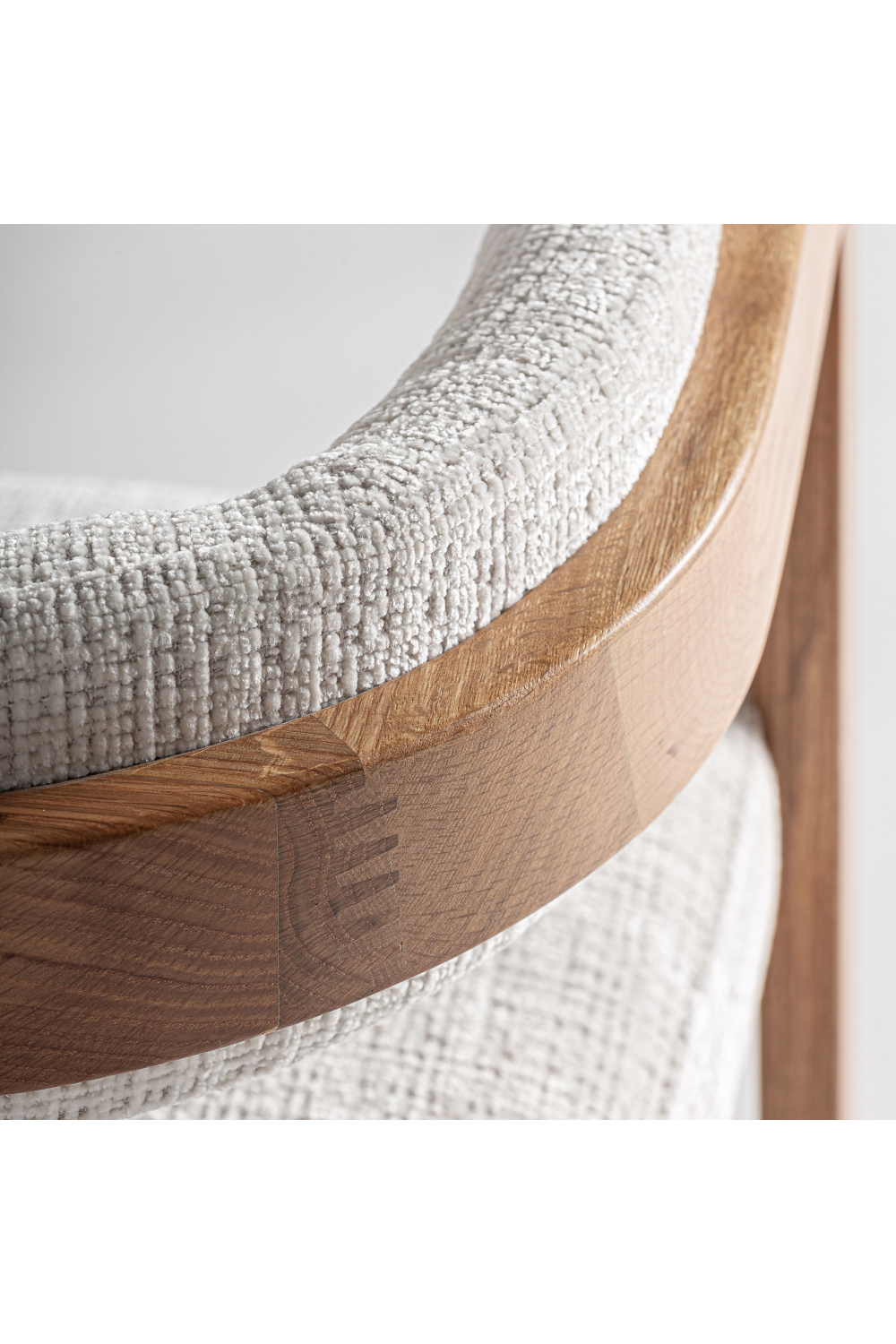   Beige Padded Accent Chair | Oroa.com